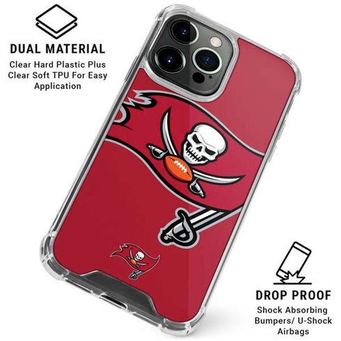 NFL Tampa Bay Buccaneers Large Logo iPhone 16 Pro Clear Case
